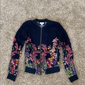 Floral print bomber
